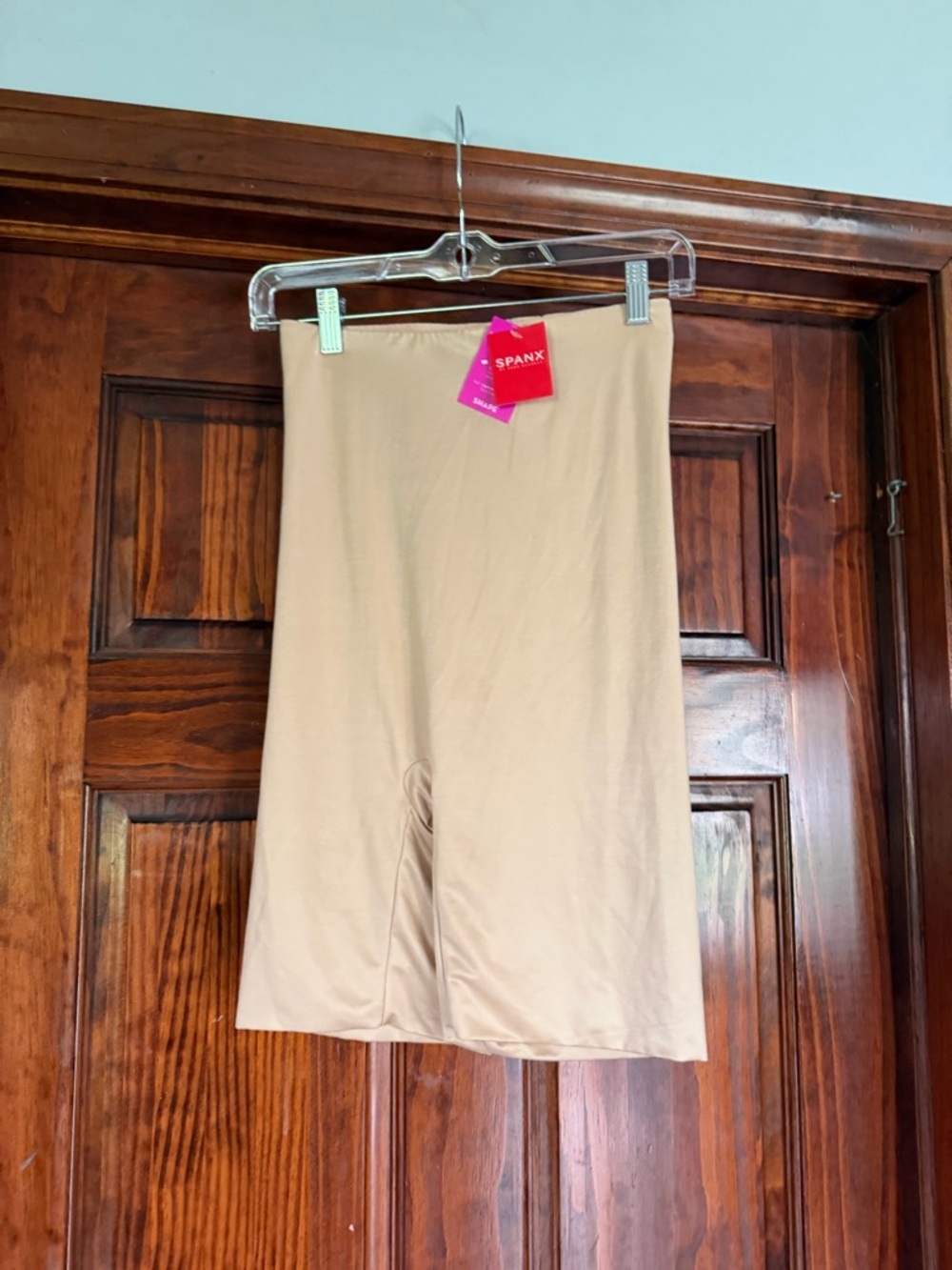 SPANX Beige Midi Skirt - Smooth Stretch Pencil Style - Picture 4 of 4